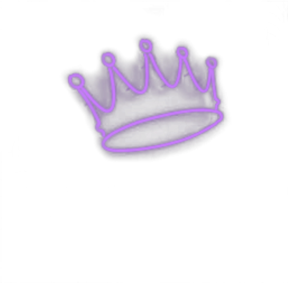 Purple Crown Png- - Picsart Neon Crown Png Clipart (1024x1024), Png Download