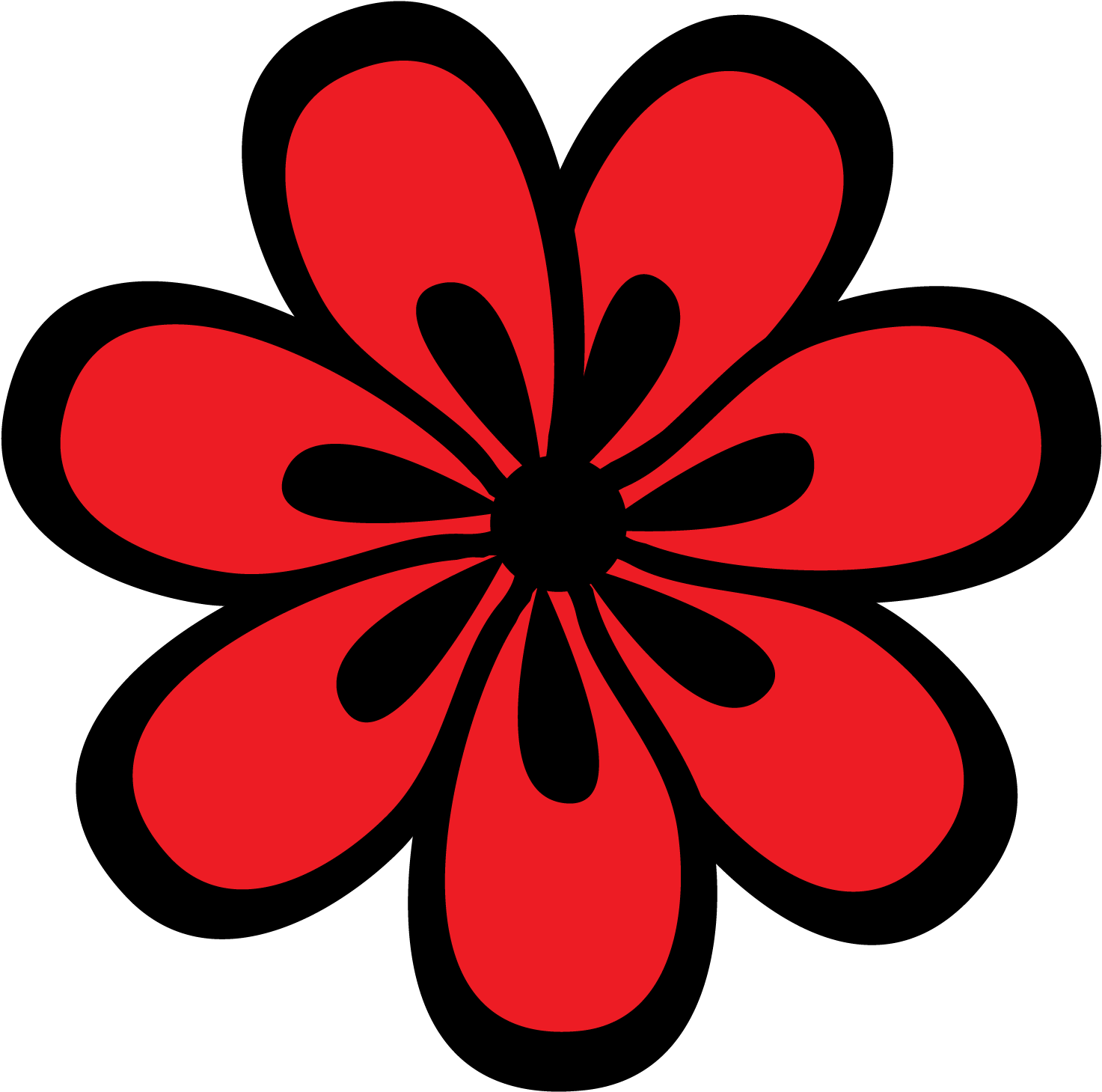 Girl And Ladybugs Clip Art - Flor Hippie Png Transparent Png (1500x1500), Png Download