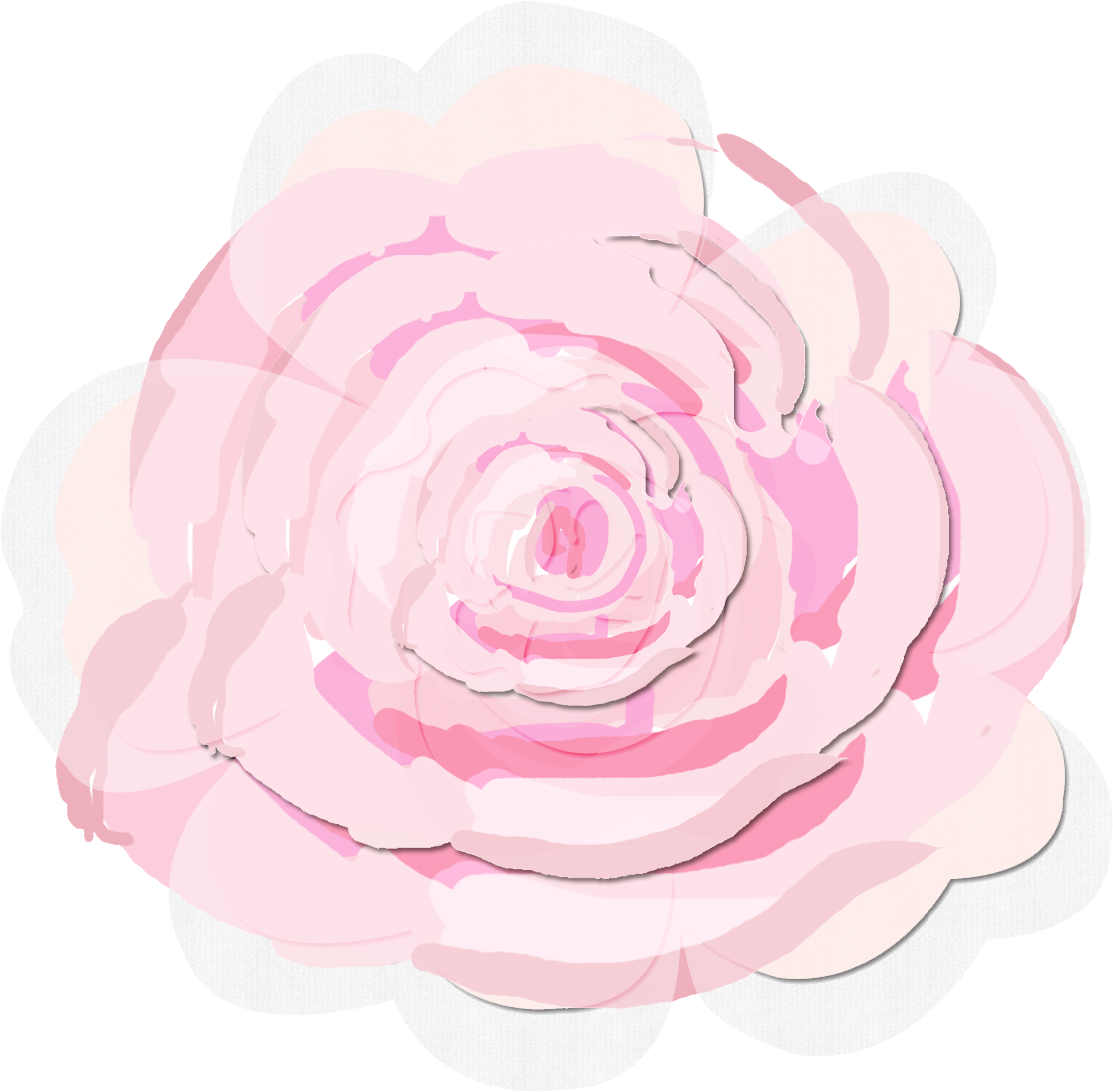 Pink Watercolor Roses Transparent Clipart (1200x1200), Png Download