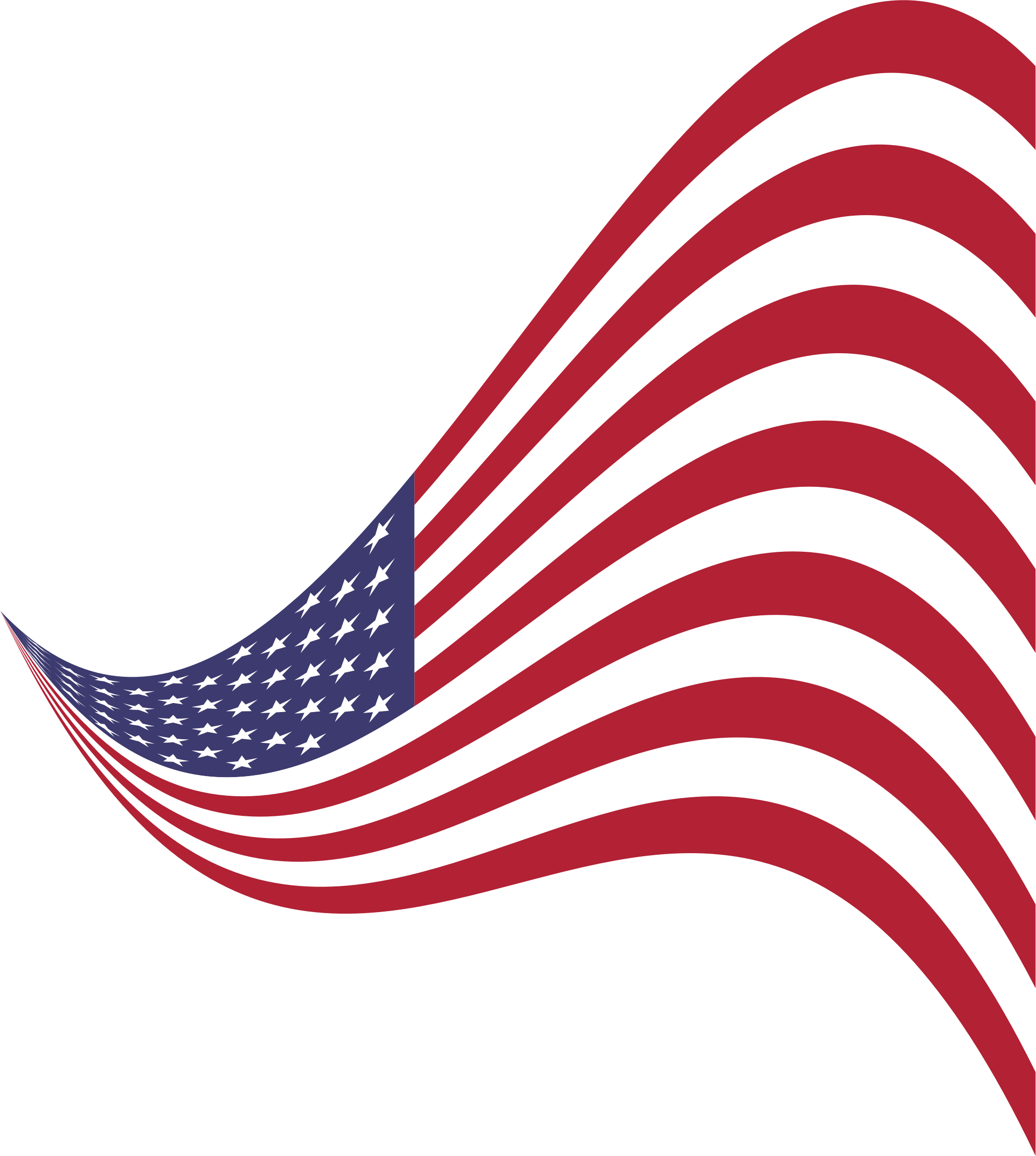 Flag Of The United States, Hd Png Download - Stylized American Flag Free Clipart (2056x2294), Png Download