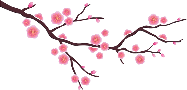 Simple Cherry Blossom Stencil Clipart (700x503), Png Download