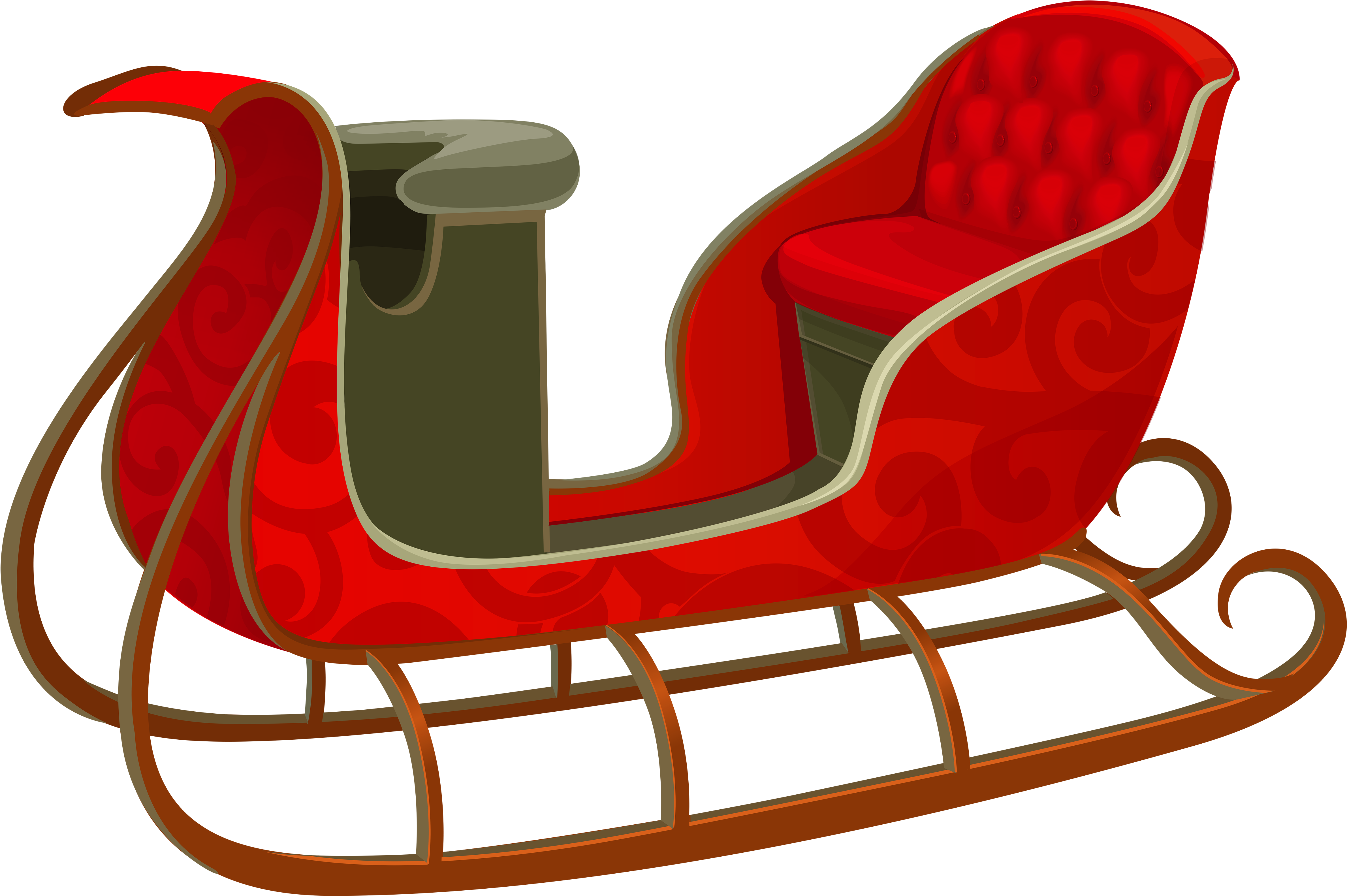 Red Sleigh Clipart Graphic Royalty Free Download Christmas Sleigh