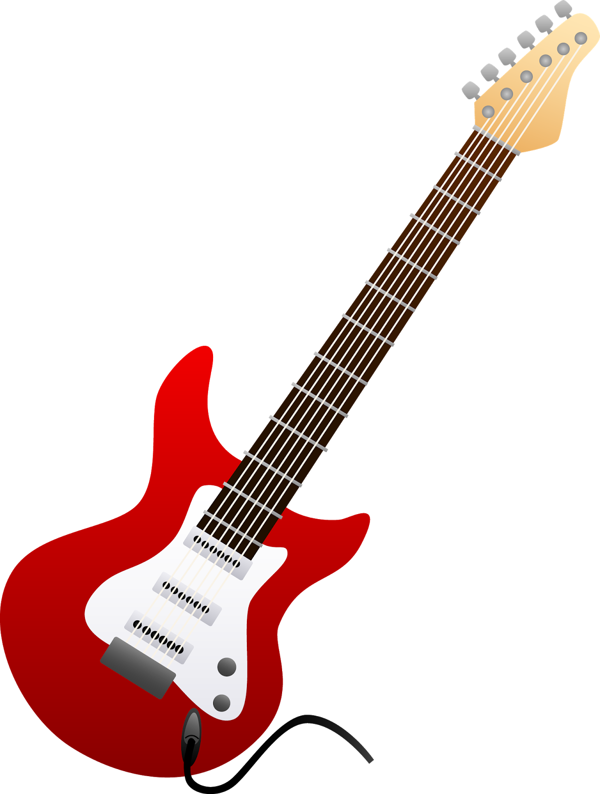 50s Clipart Electric Guitar - Guitar Clip Art - Png Download (1208x1600), Png Download