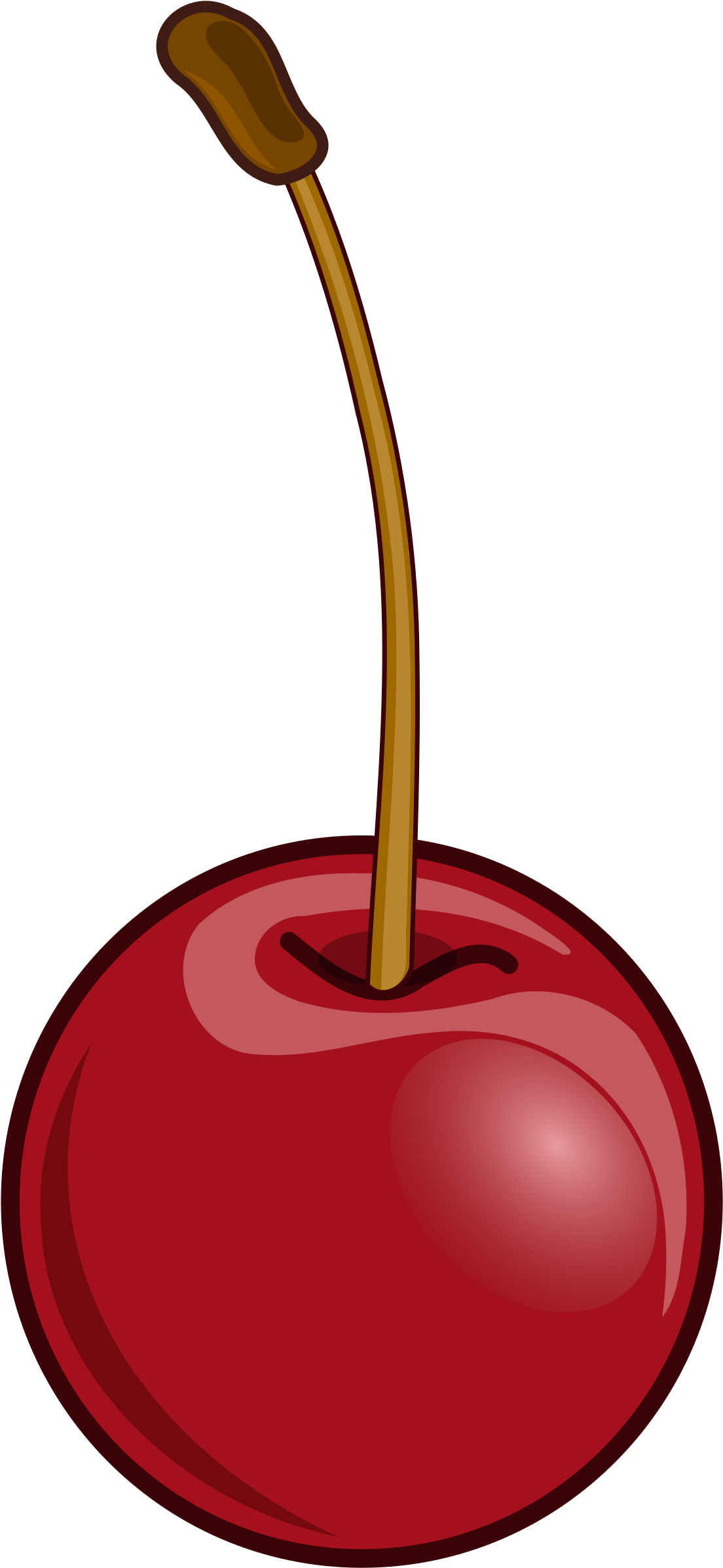 Seamless Pattern With Watercolor Berry Cherry - 1 Cherry Clipart - Png Download (1104x2393), Png Download