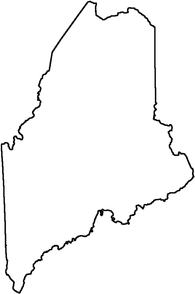 Maine State Clipart White - Png Download (861x1147), Png Download