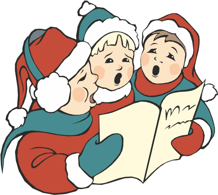 Transparent Christmas Carolers Png Clipart (718x642), Png Download