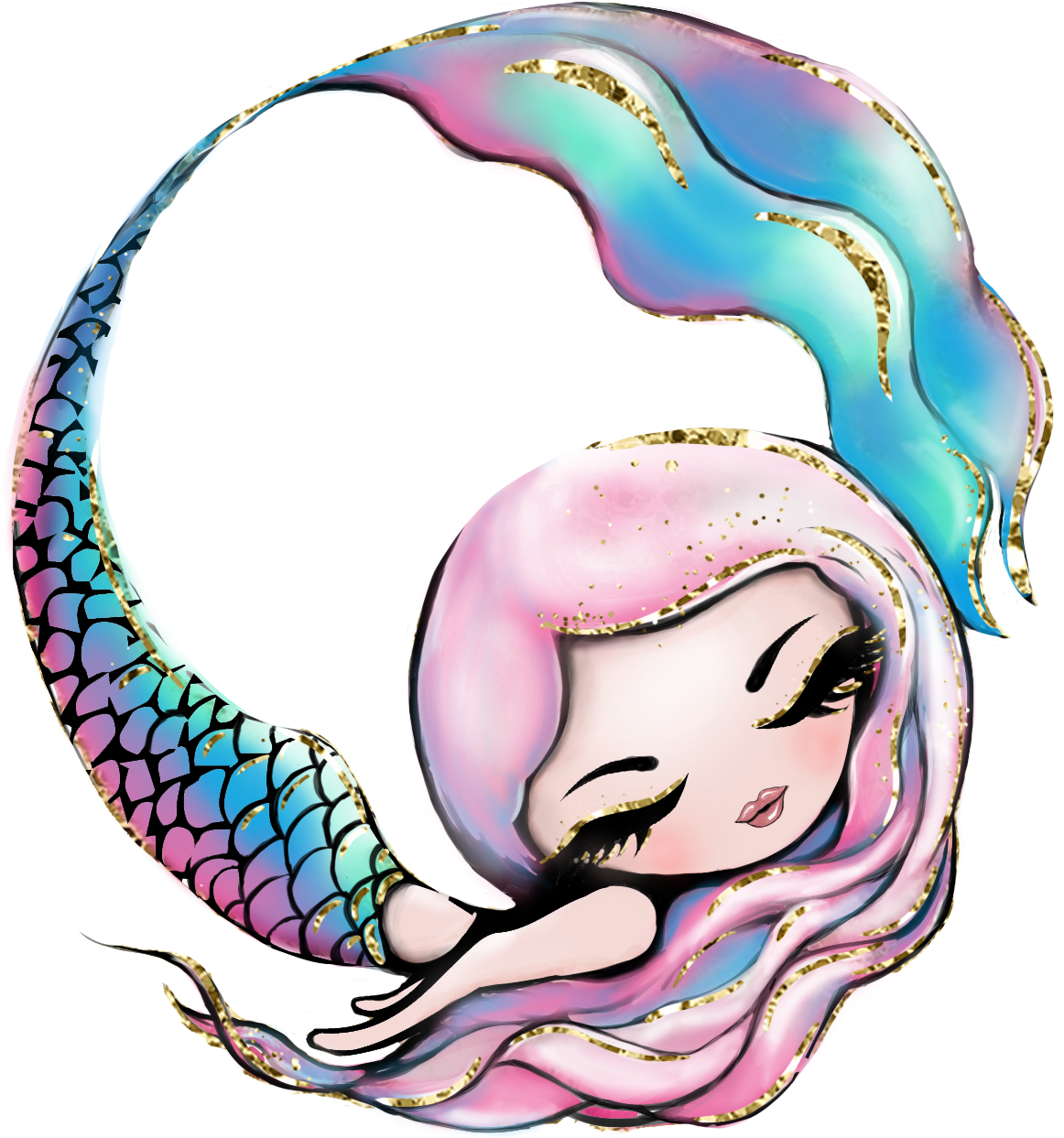 #rainbowmermaid #rainbow #scales #mermaidtail #mermaid Clipart (1545x1568), Png Download