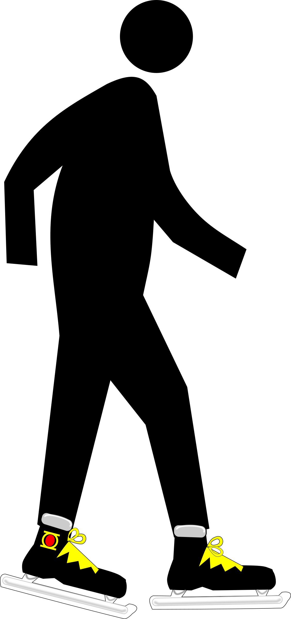 Pedestrian Skater Clip Arts - Clip Art - Png Download (1128x2400), Png Download