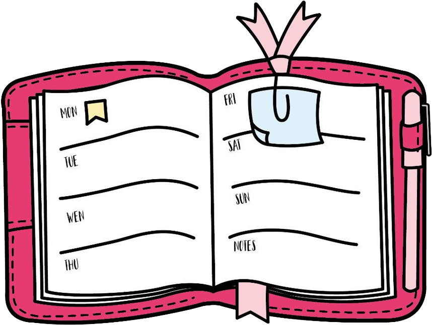 Dibujo De Agenda Clipart (876x660), Png Download