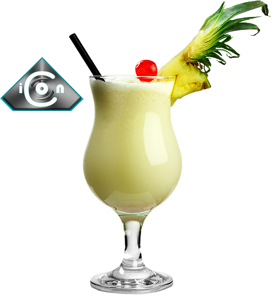 Pina Colada Cocktail Glass Clipart (546x598), Png Download