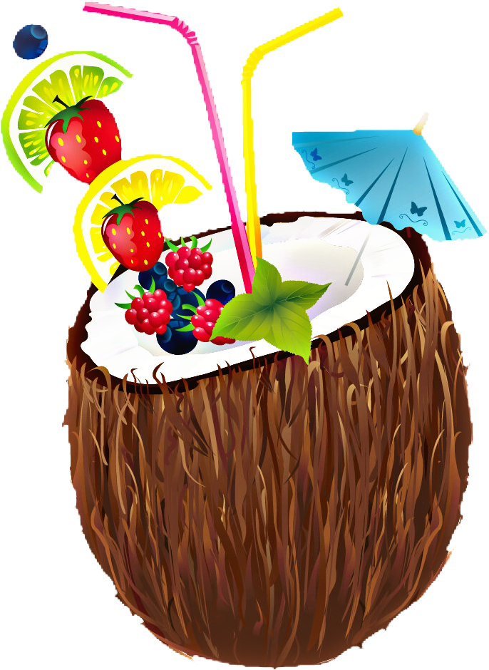 #sticker #contest #coconut #pinacolada #drinkstickers - Coconut Drink Clipart - Png Download (900x980), Png Download
