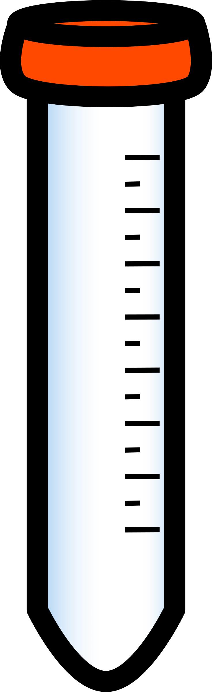 Transparent Inner Tube Clipart - Conical Tube Clipart - Png Download (736x2400), Png Download