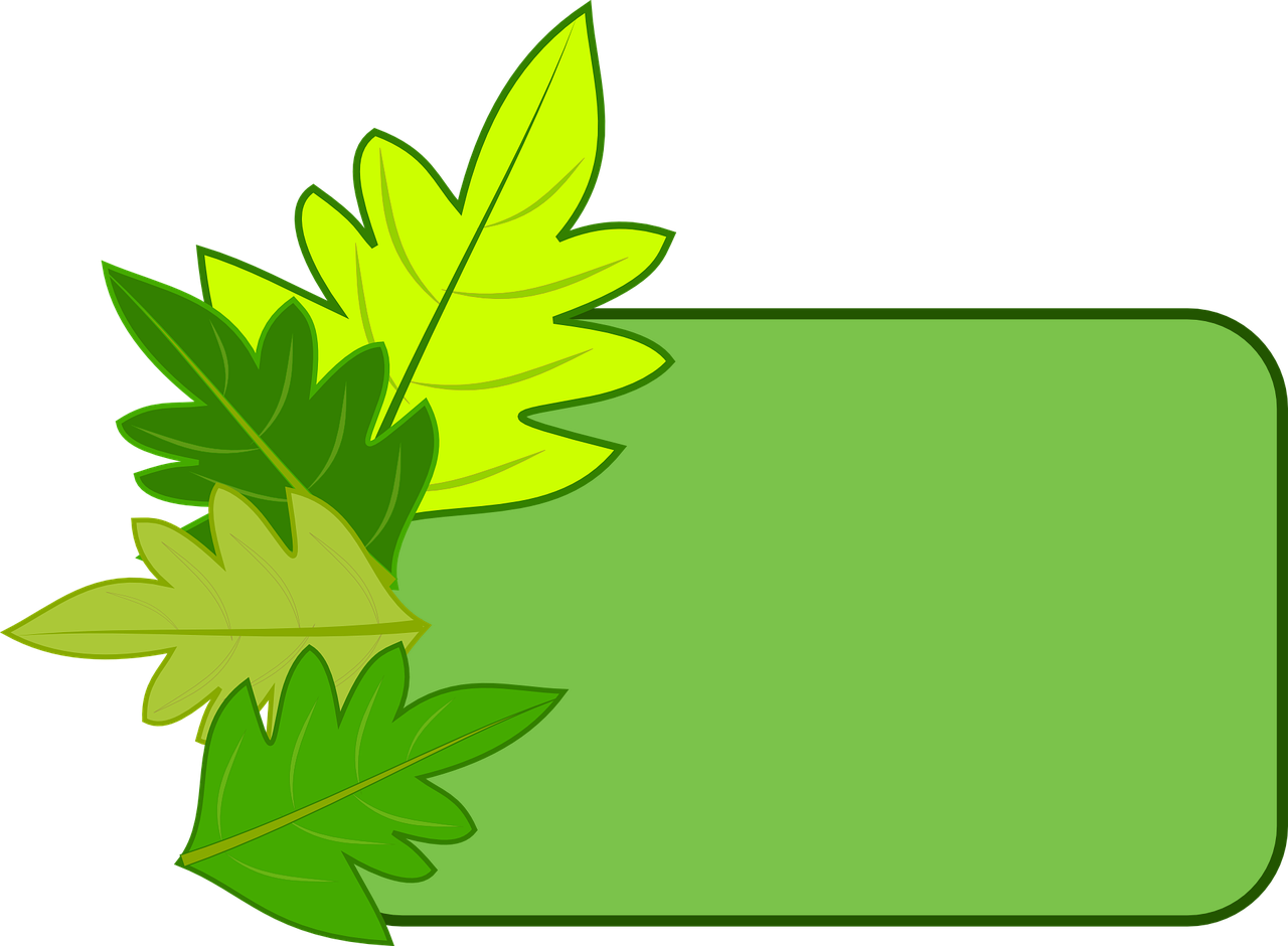 Nature Leaf Ecology Landscape - Nature Frame Clipart (1280x940), Png Download