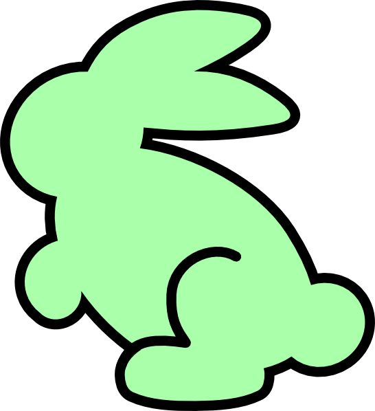 Easter Bunny Black And White Clipart - Png Download (546x598), Png Download