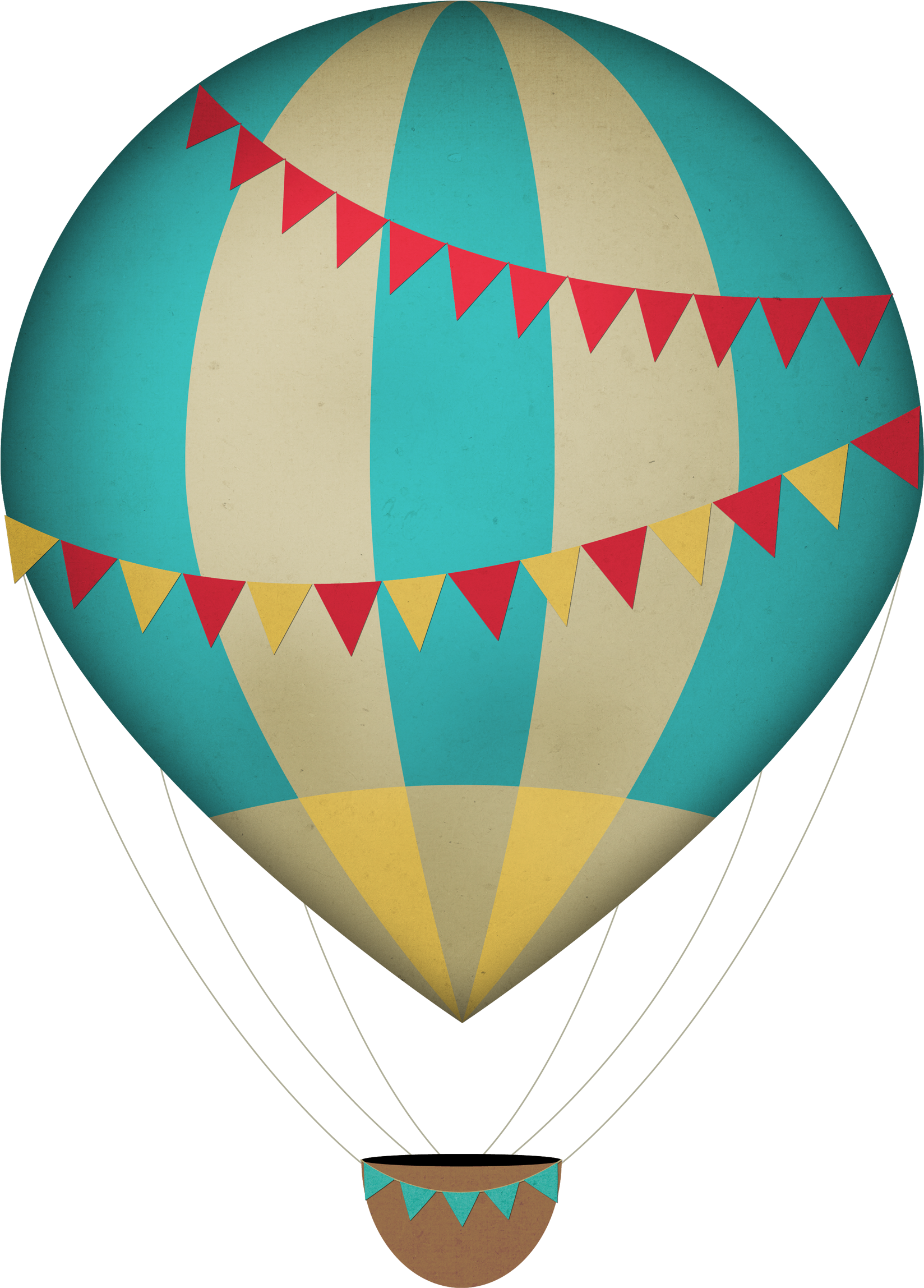 Air Vintage Transparent & Png Clipart Free Download - Clipart Hot Air Balloon Png (1737x2400), Png Download