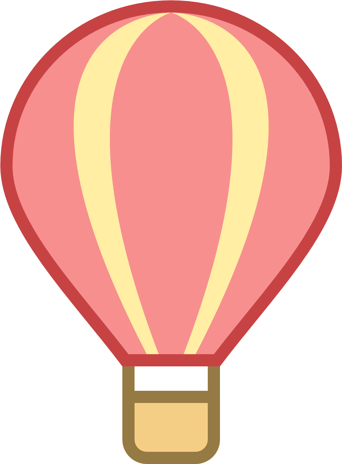 Ballons Clipart Individual Balloon - Hot Air Balloon Png Clipart Red Transparent Png (1600x1600), Png Download