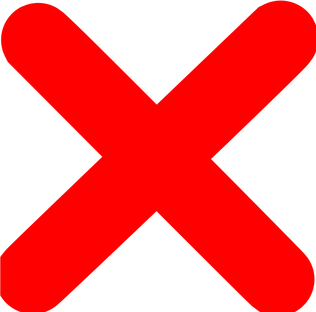 Computer Icons X Mark Clip Art - Red Cross Clip Art - Png Download (1024x1024), Png Download
