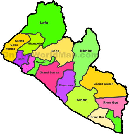 Liberia - Liberia Map Clipart (493x677), Png Download