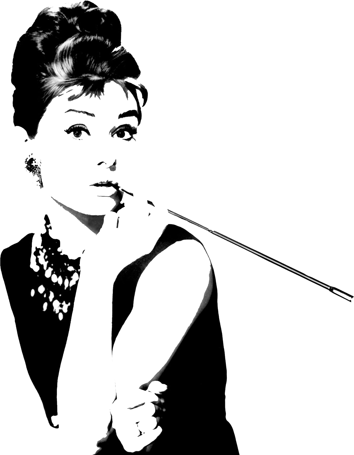 Breakfast At Tiffany"s Wall Decal Silhouette Poster - Breakfast At Tiffany's Illustration Clipart (2048x2048), Png Download