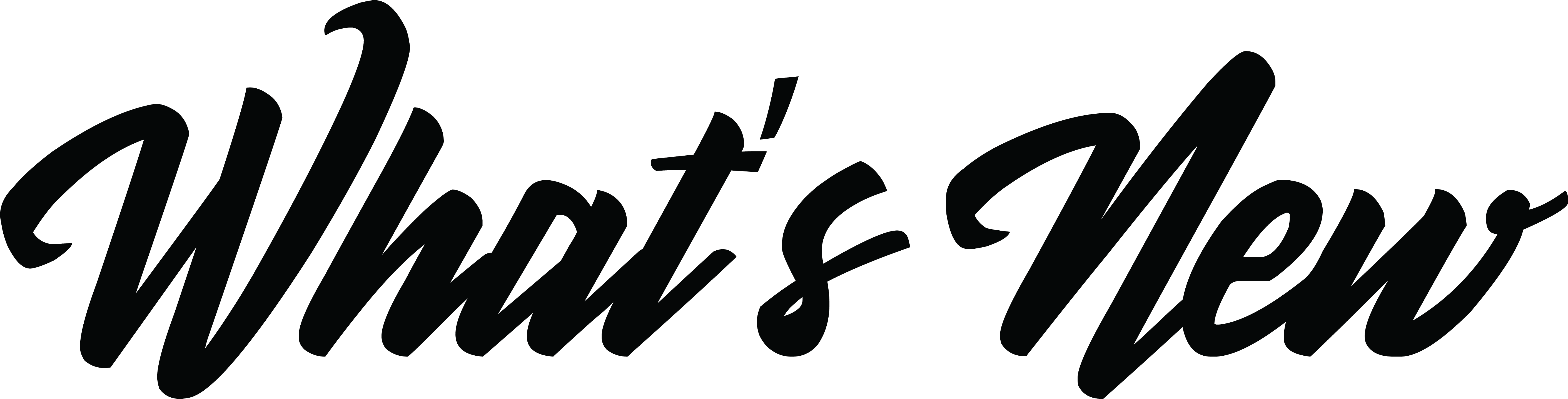 What"s New - Whats New Calligraphy Clipart (5643x1436), Png Download