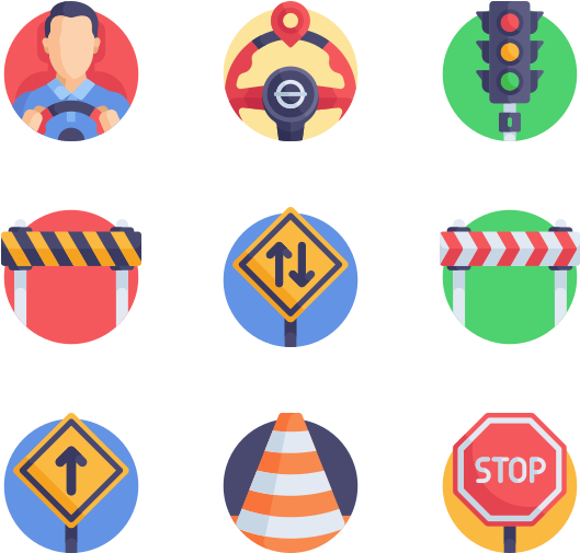 Icon Driving School - Flat Icon Clipart (600x564), Png Download