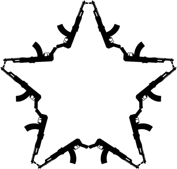 Ak 47 Tattoo - Ak 47 Star Clipart (600x571), Png Download