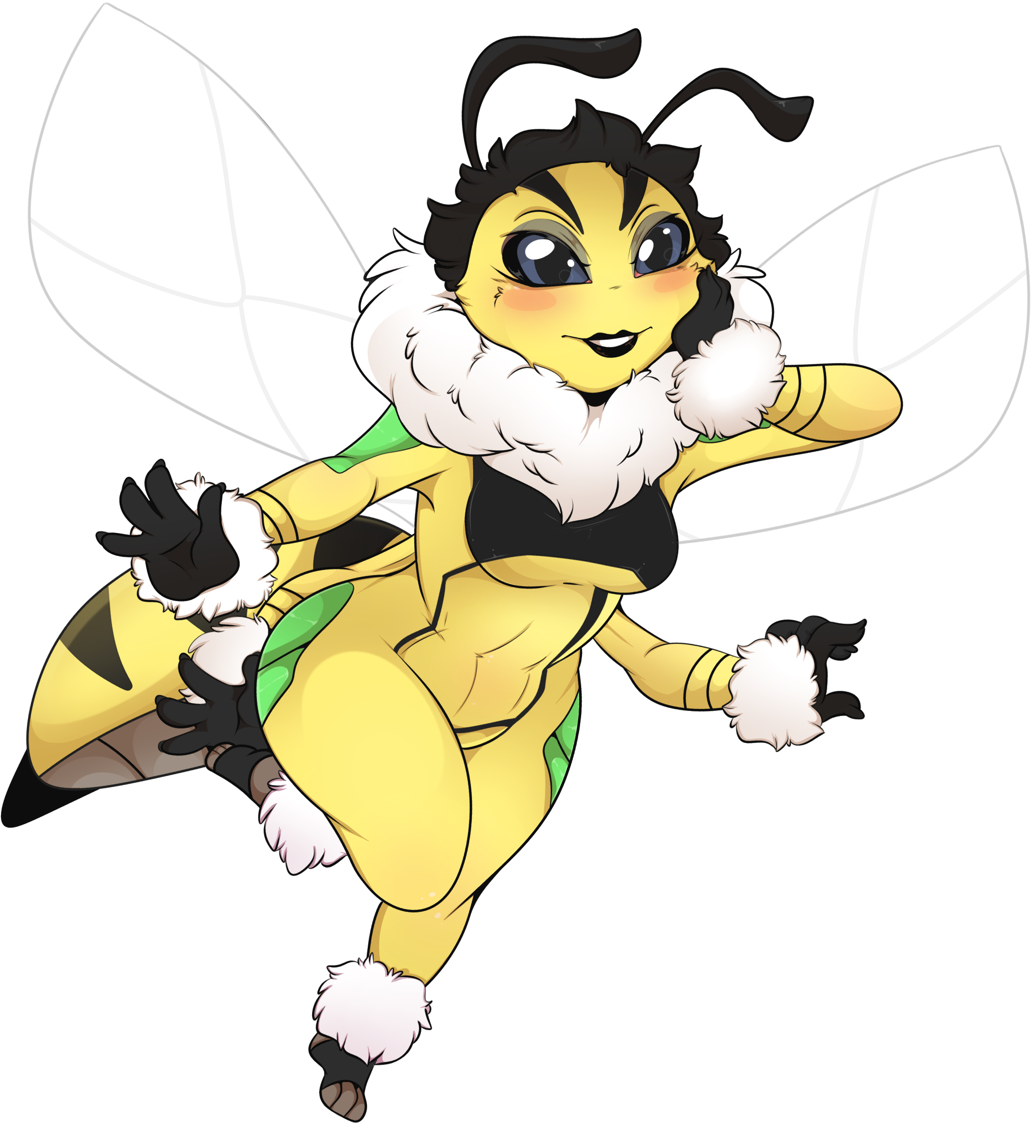 Chibi Clipart Bee - Cartoon - Png Download (2300x2616), Png Download