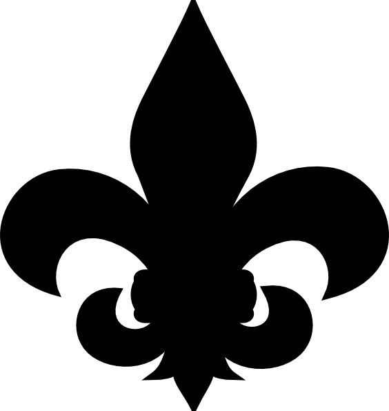 Gray Fleur De Lis Clipart (564x595), Png Download
