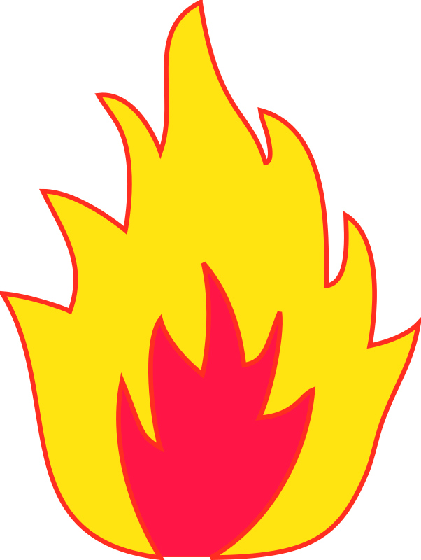 Rocket Flame Cliparts - Transparent Background Fire Clipart - Png Download (601x800), Png Download