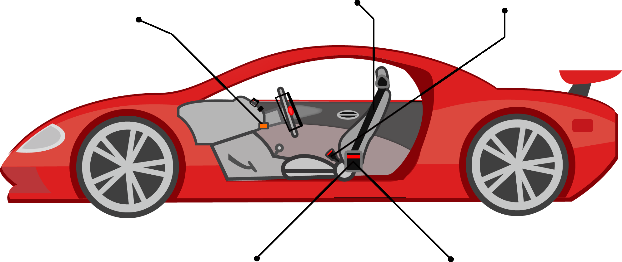 Airbag Clipart (1990x840), Png Download