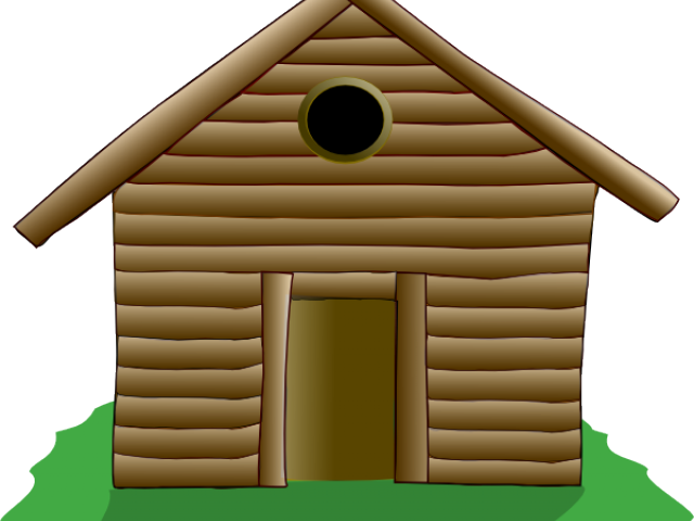 Cabin Clipart Silhouette - Three Little Pigs Houses Clipart - Png Download (640x480), Png Download