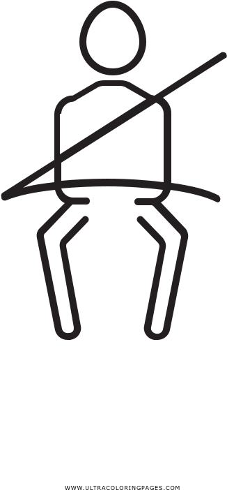 Seat Belt Coloring Page - Line Art Clipart (1000x1000), Png Download