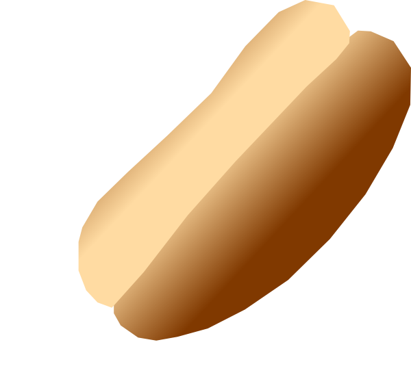 Hot Dog Bun Clipart Transparent Stock Hotdog Bun Clip - Hot Dog Bun Cartoon - Png Download (600x551), Png Download