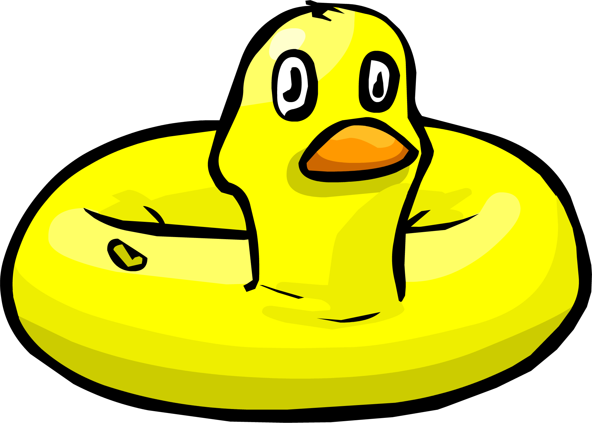 Transparent Bathtime Clipart - Club Penguin Duck - Png Download (1946x1392), Png Download