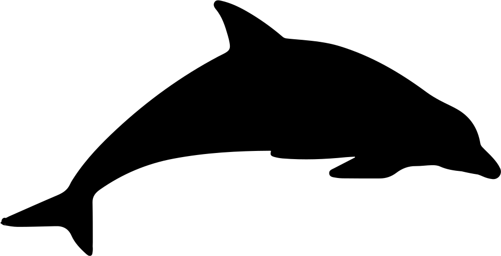 Dolphin Silhouette Png - Transparent Dolphin Silhouette Png Clipart (981x502), Png Download