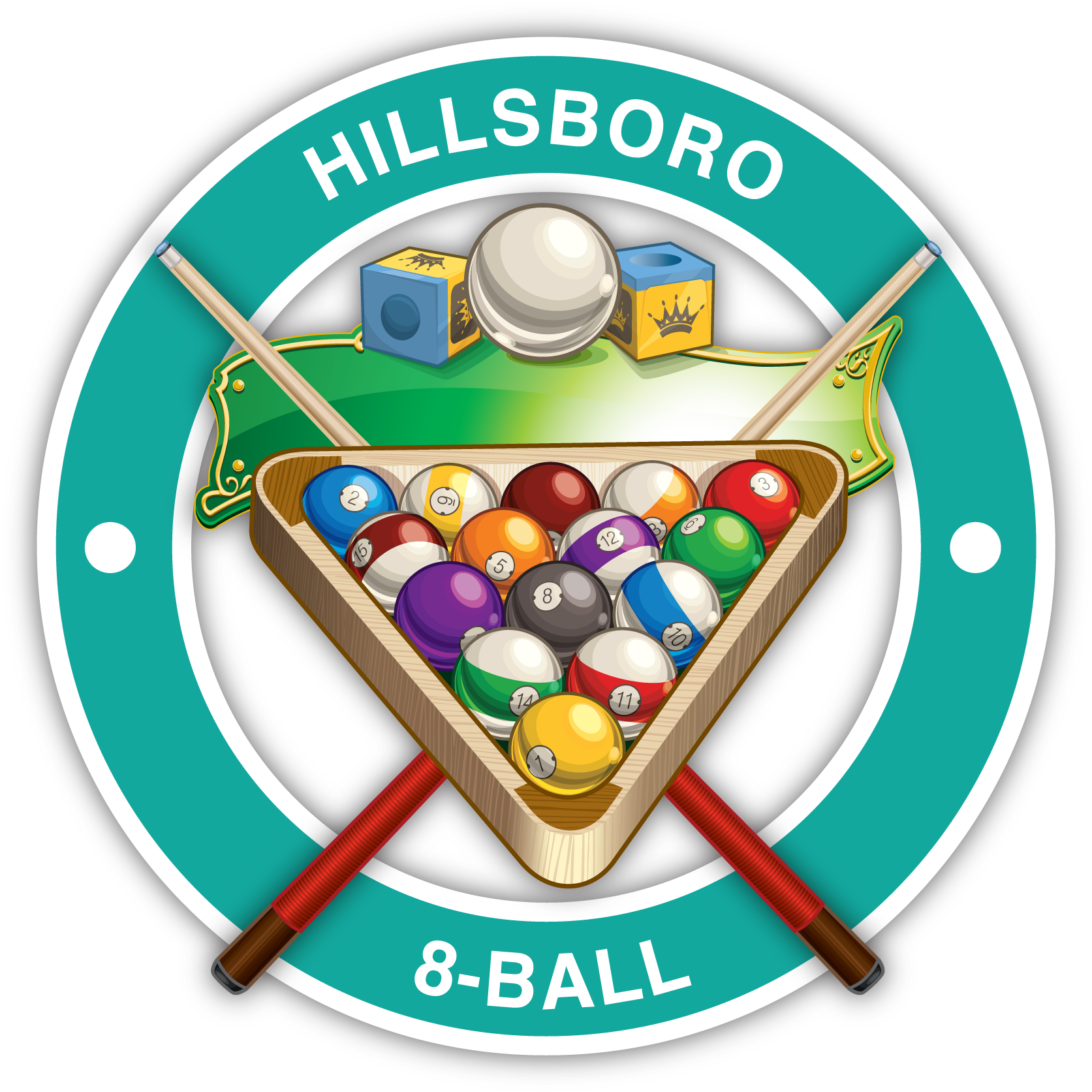 Hillsboro Independent Results - Pool League Logos Clipart (1686x1686), Png Download