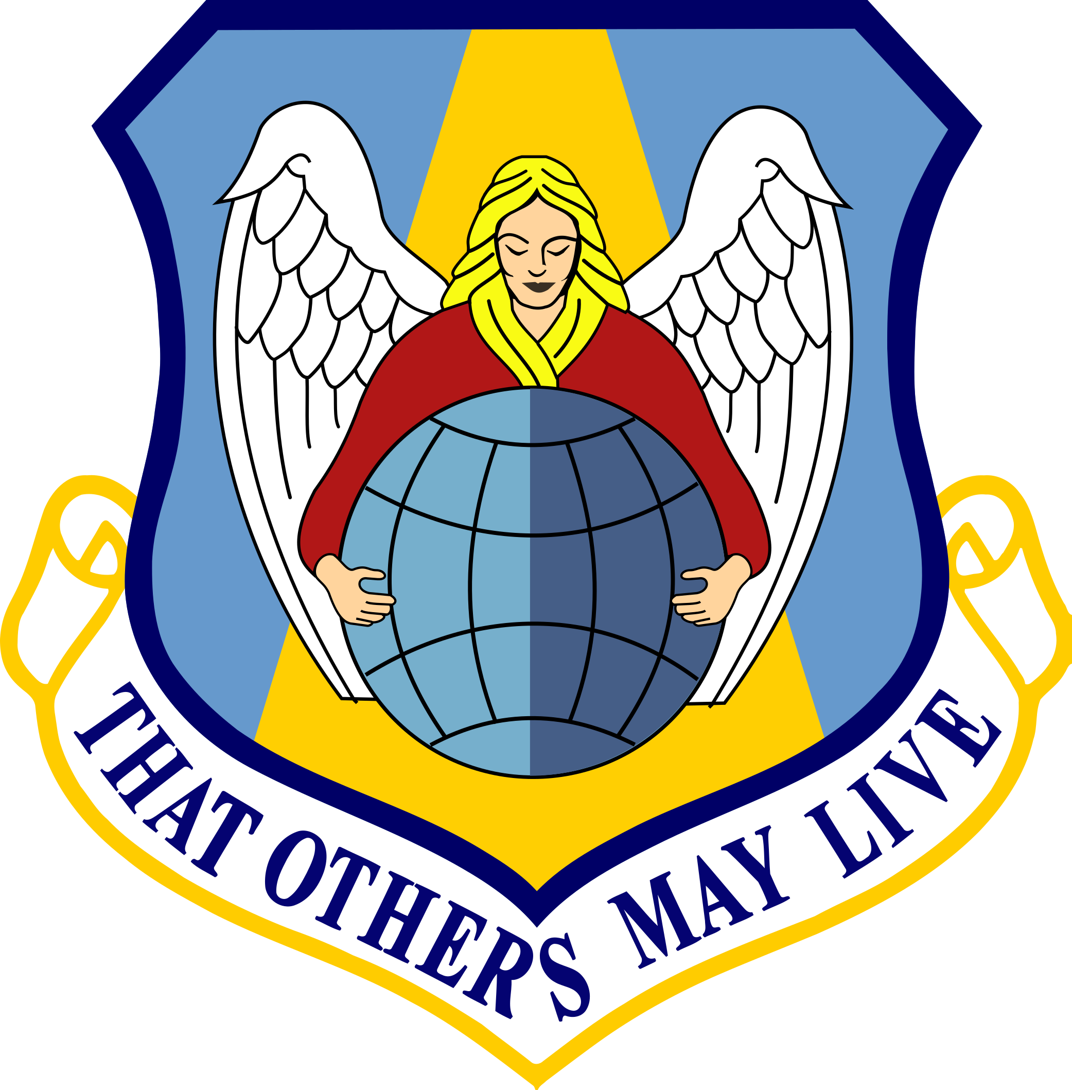Aerospace Rescue & Recovery Service Emblem - 603d Air Operations Center Clipart (2083x2117), Png Download