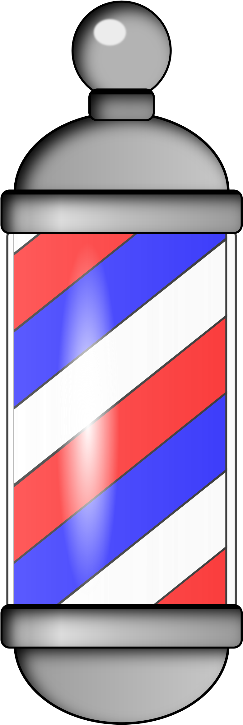 Barber Clip Pole - Barber Shop Logo Png Transparent Png (941x2400), Png Download