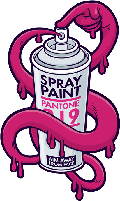 Spray Paint Logo Png Clipart (491x689), Png Download