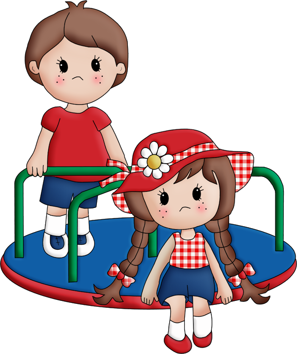 2 Girls Playing On Playground Clip Art - Png Download (604x720), Png Download