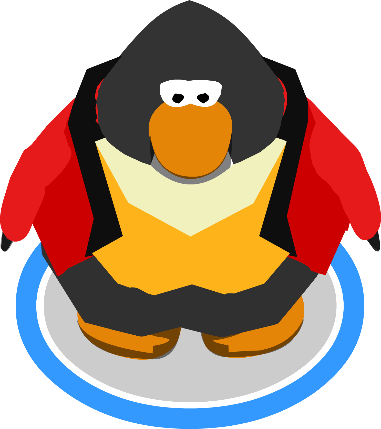 Ring Master Outfit Ingame - Club Penguin Penguin Model Clipart (1487x1677), Png Download