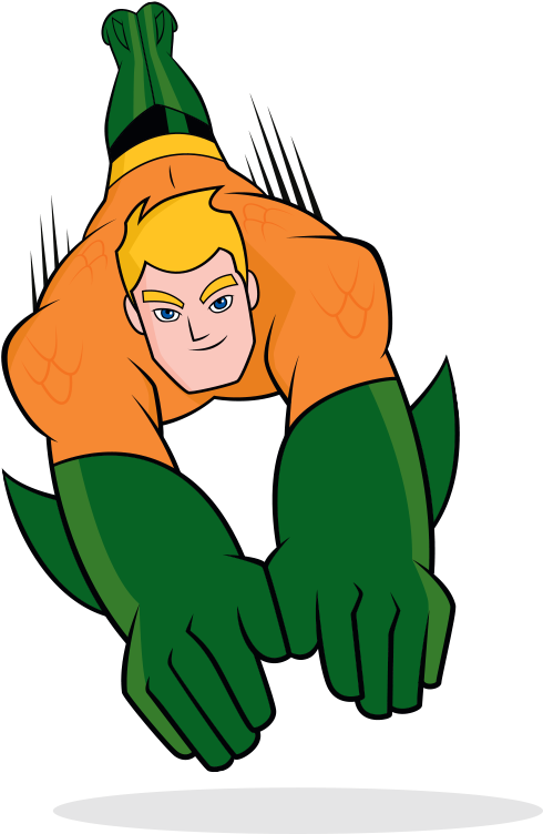 Dc Super Friends Aquaman Clipart (565x803), Png Download