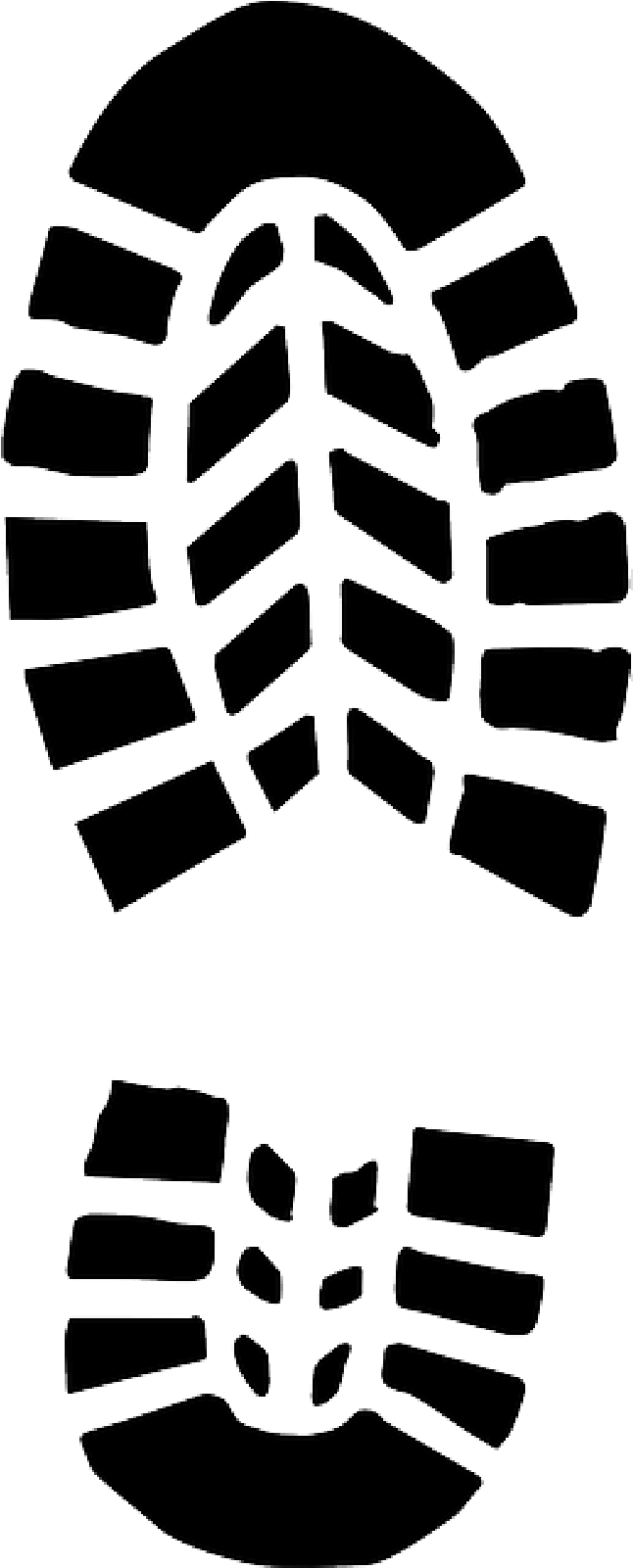 Free Shoe Sole Clipart - Boot Print - Png Download (800x1600), Png Download