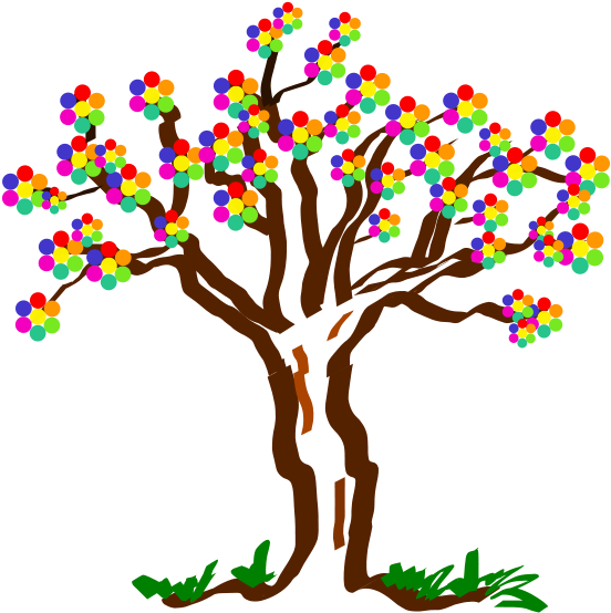 Tree With Birthday Clipart - Png Download (566x800), Png Download