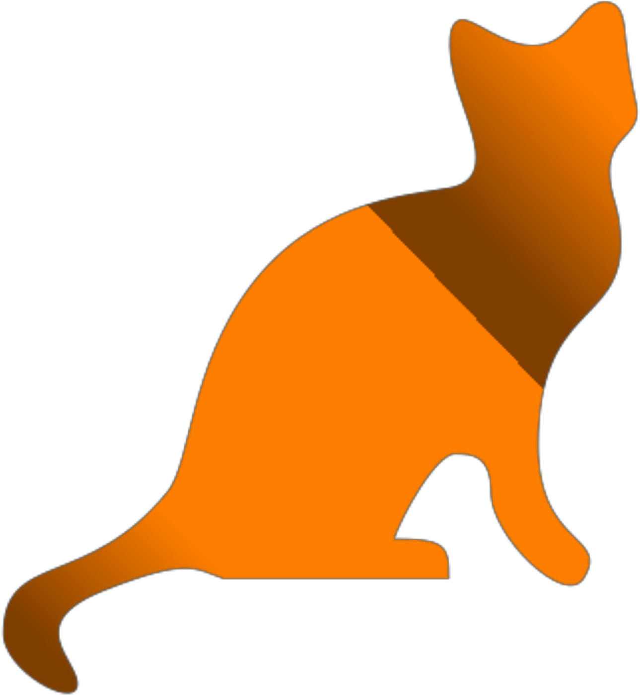 Cat Silhouette Clipart (1600x1600), Png Download