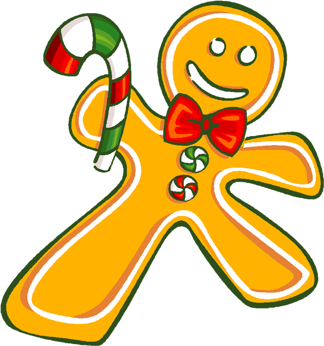 Gingerbread Man Clipart (675x718), Png Download