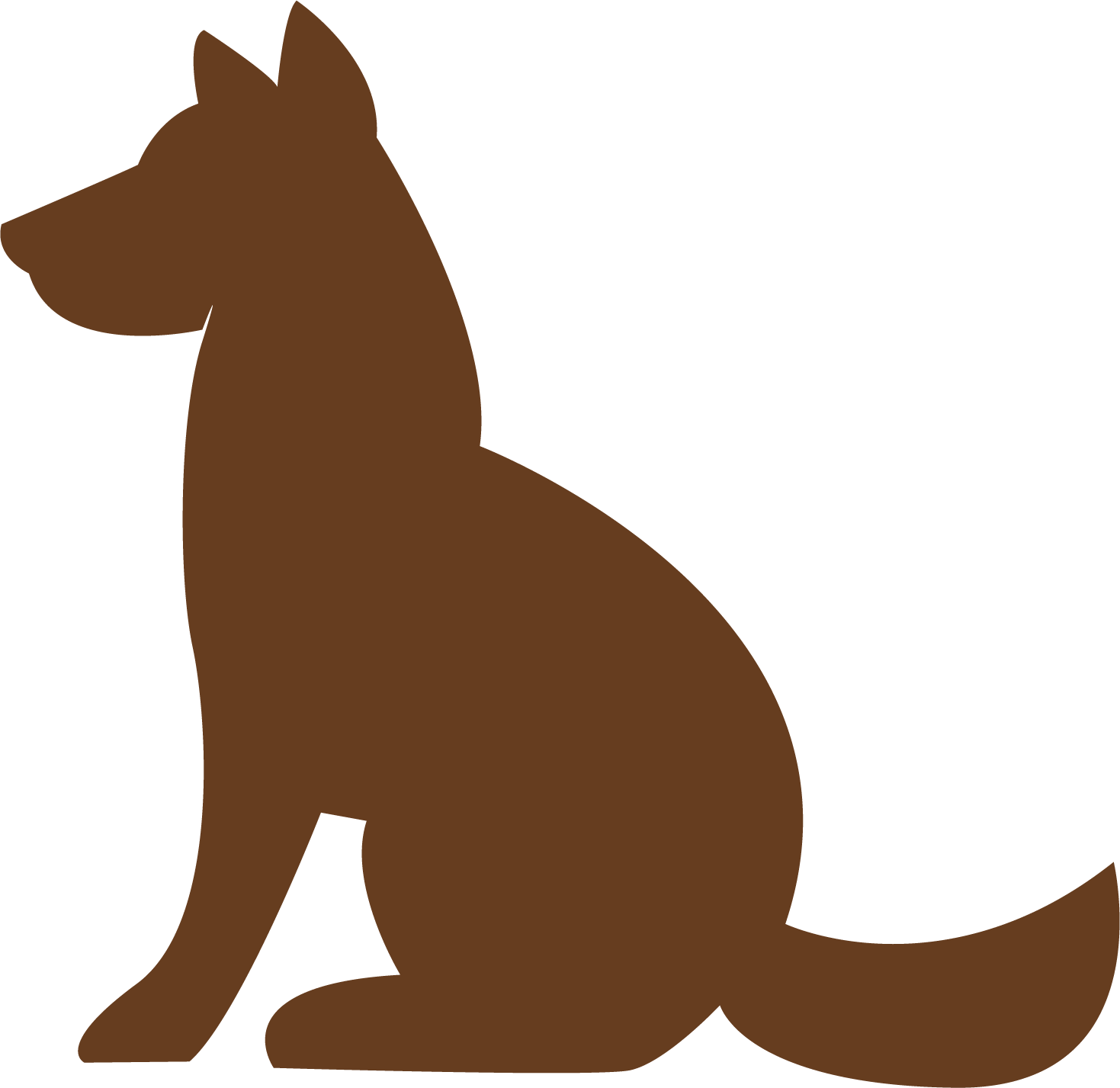 Puppy Dog Breed Cat Silhouette - 狗 狗 卡通 側面 Clipart (1469x1427), Png Download