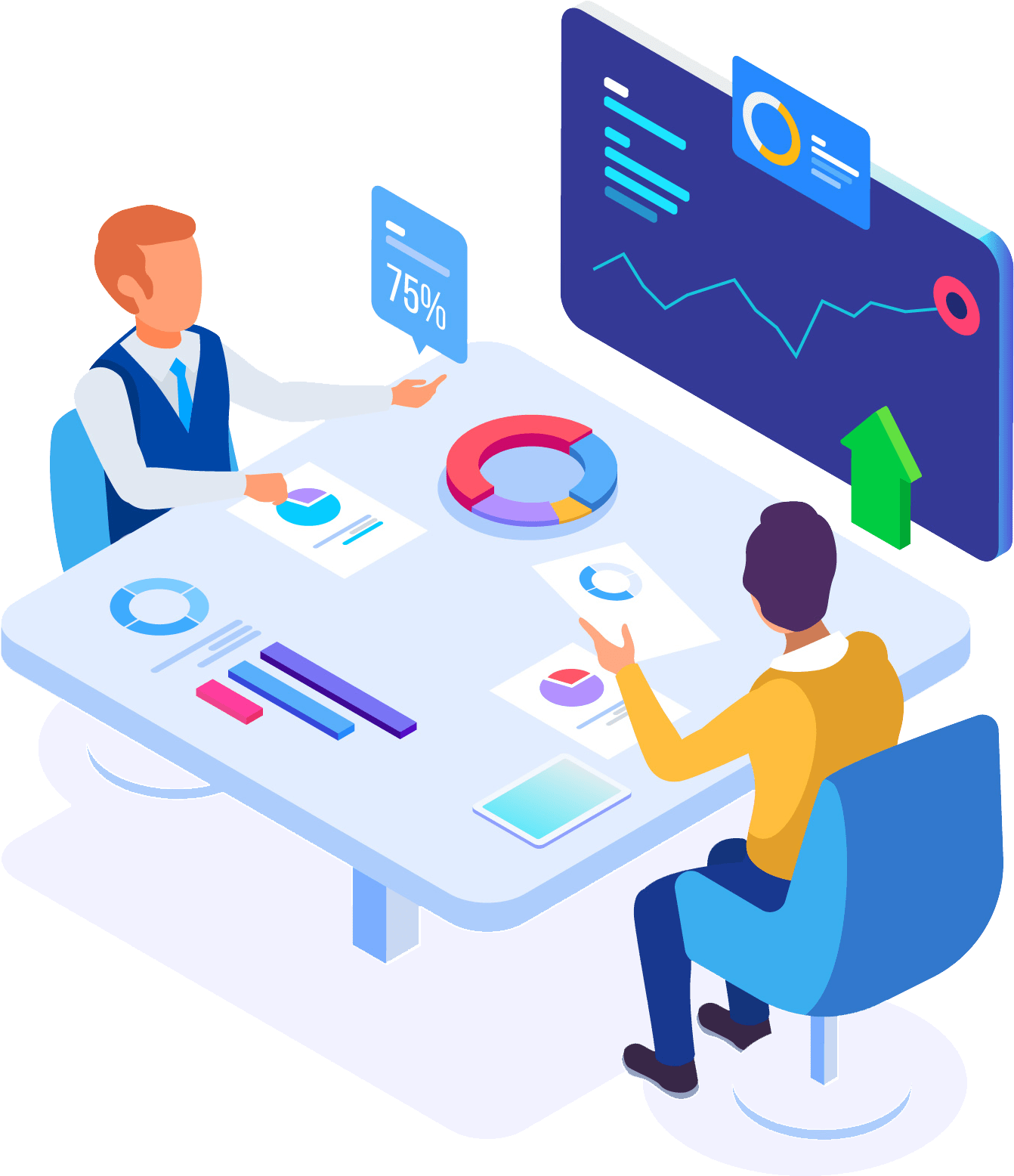 Meeting Illustration Clipart (1342x1556), Png Download