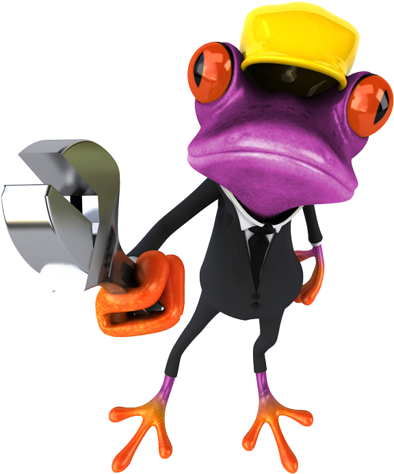 Mechanic Frog Clipart (600x728), Png Download