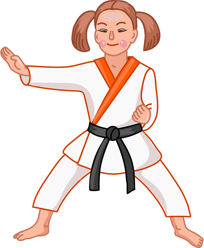 Karate Girl Clipart - Png Download (658x800), Png Download